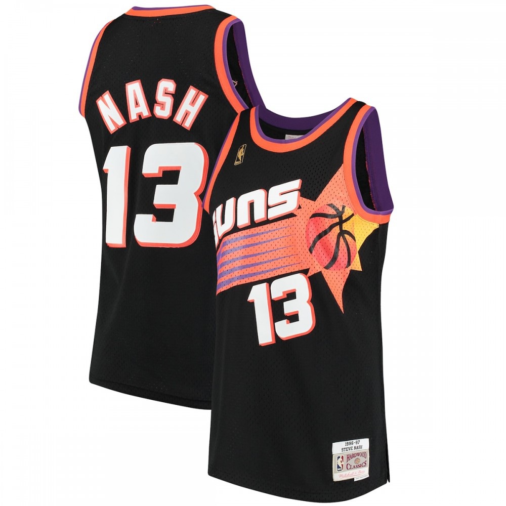 Steve Nash Phoenix Suns Throwback 1996-97 Hardwood Classics Swingman Jersey - Black-Pro Kit Vault | Brand New 26/27 Sports Jerseys